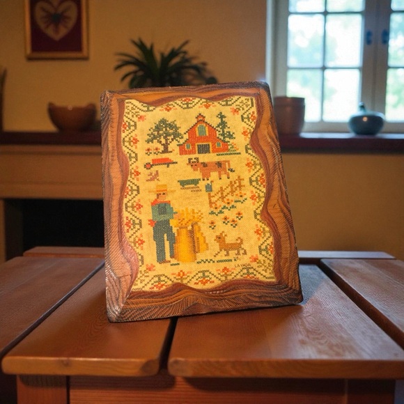 Rustic Farmhouse Wooden Plaque Art - Picture 1 of 2